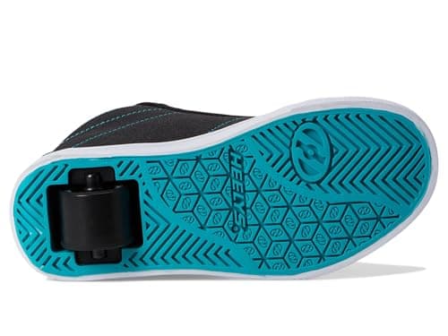 Heelys Minecraft Racer 20 Mid (Little Big Kid/Adult) Wheeled Heel Shoe, Black/Aqua/Multi, 5 US Unisex - Image 3