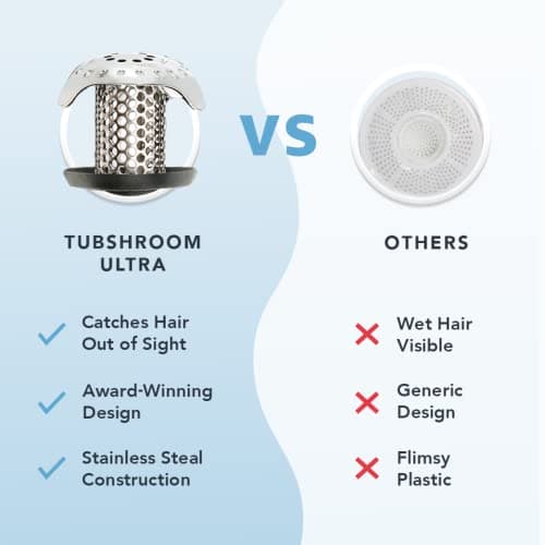 TubShroom Ultra Revolutionary Bath Tub Drain Protector Hair Catcher/Strainer/Snare Stainless Steel, 1-Pack, Silver - Image 6