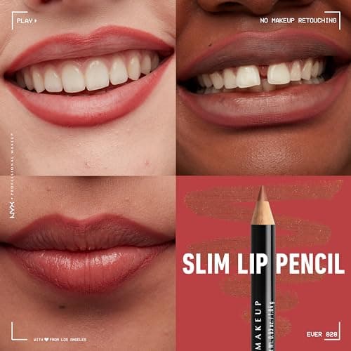 NYX PROFESSIONAL MAKEUP Slim Lip Pencil, Long-Lasting Creamy Lip Liner - Ever - Image 3