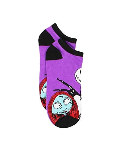 Disney The Nightmare Before Christmas Womens 6 pack Socks (Large (9-11), Purple) - Image 3