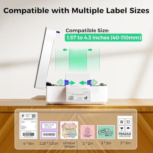 SVANTTO Bluetooth Thermal Shipping Label Printer 4x6, Compatible with Windows/Mac/Android/iOS, High-Speed 4x6 Label Printer for USPS, UPS, Ebay, Etsy, Shopify, Poshmark, Inkless Printing - Image 5