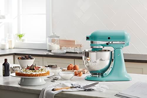 KitchenAid Artisan Series 5 Quart Tilt Head Stand Mixer with Pouring Shield KSM150PS, Removable bowl, Aqua Sky - Image 5