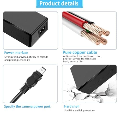 TKDY AC-L100 for Sony Handycam Camcorder Charger Cord Power Supply Adapter, fit for Sony Hi8 DCR TRV128 TRV103 TRV130 TRV150, CCD-TRV108 TRV308 Replace AC-L10A L10B L15A L15B L100A L100B L100C. - Image 5