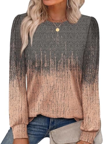 Alaroo Long Sleeve Shirts Boho Clothes for Women Tunic Tops Fall Fashion Outfits 2025 Print 8 XL