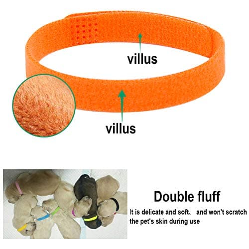 15 Pcs Puppy Whelping Collars Newborn Pet Collars Double-sided Soft Adjustable ID Bands Puppy Id Collars for Newborn Pet Dog Cat 15 Colors - Image 3