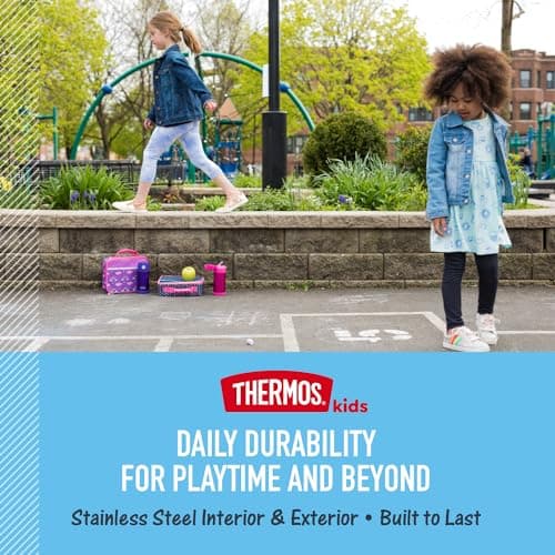 THERMOS FUNTAINER 12 Ounce Stainless Steel Vacuum Insulated Kids Straw Bottle, Blue - Image 4
