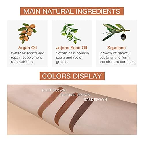 Eye-Brow Stamp Stencil Kit, Waterproof Brow Stamp Shaping Kit Eye Brow Definer & Filling Powder, Women Makeup Tools with 10 Reusable Eyebrow Stencils, 2 Brushes (Dark Brown) - Image 6