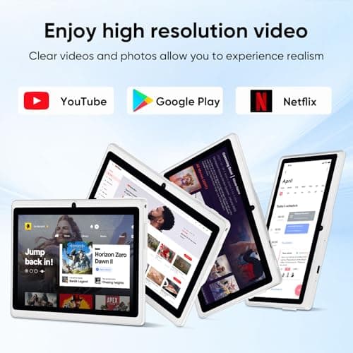 HNVHNV Android 15 Tablet 7 Inch Tablet, 9GB RAM 32GB ROM 1TB Expansion, Quad-core Processor, Dual Camera, 5G/2.4G WiFi, Bluetooth, Parental Control, Drop-Proof Case (Black) - Image 4