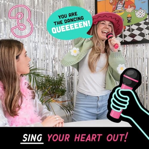 Lucky Egg Official Grab The Mic – Family Karaoke Board Game, 8+ Year Olds, 2-10 Players - Games for Bad Singers with 250 Lyrics (125 Cards) for Hilarious Game Nights & Birthday Party, Kids Gift - Image 5