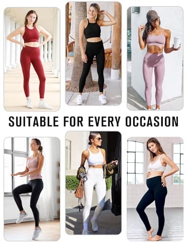 Leggings for Women - High Waisted Full Length Buttery Soft Yoga Pants for Workout Athletic Daily - Image 6