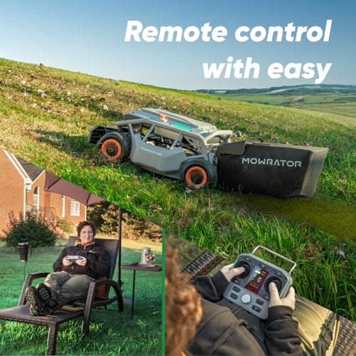 Mowrator Remote Control Lawn Mower S1 4WD 56V18Ah, Multi-Functions RC Lawn Mower with 1.5-4.3 Inch Cutting Height 21 Inch Real Blade for 75% Slope(37°) with Mowing 1.12 Acres - Image 7