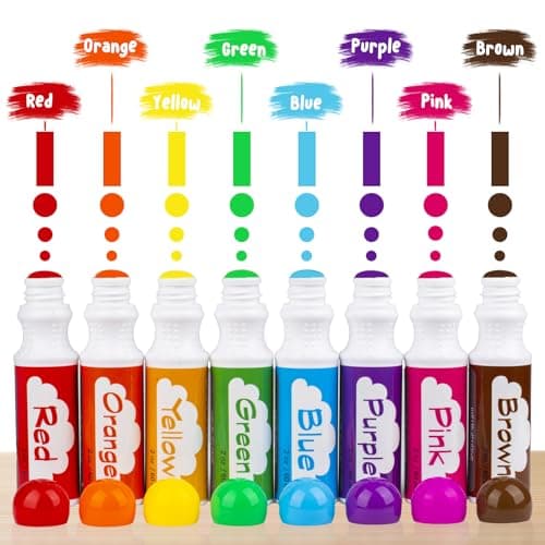 Dot Markers for Toddlers Kids Preschool, Bingo Daubers Washable Art Markers 8 Colors, Toddlers Arts and Crafts Supplies, Kids Painting Drawing Coloring Supplies, Dot Paint Craft Kit Preschool Learning - Image 2