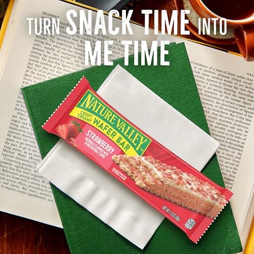 Nature Valley Crispy Creamy Wafer Bars, Strawberry, Whole Grain, 5 Bars, 6.5 oz - Image 6