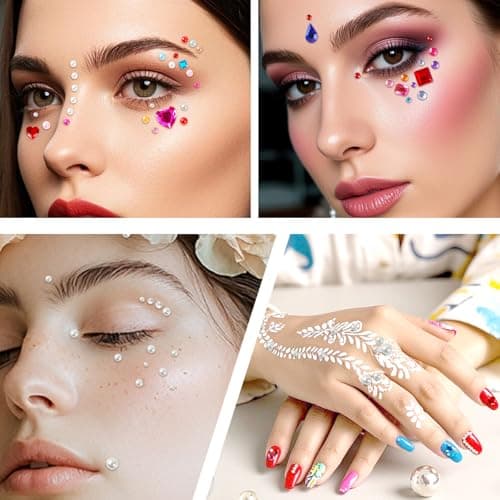 2774pcs Gem Stickers Jewels for Crafts - Self Adhesive Rhinestone Jewel Stickers, Stick on Gems Rhinestones for Crafts, Acrylic Bling Heart Stickers, Craft Supplies for Kids - Image 5