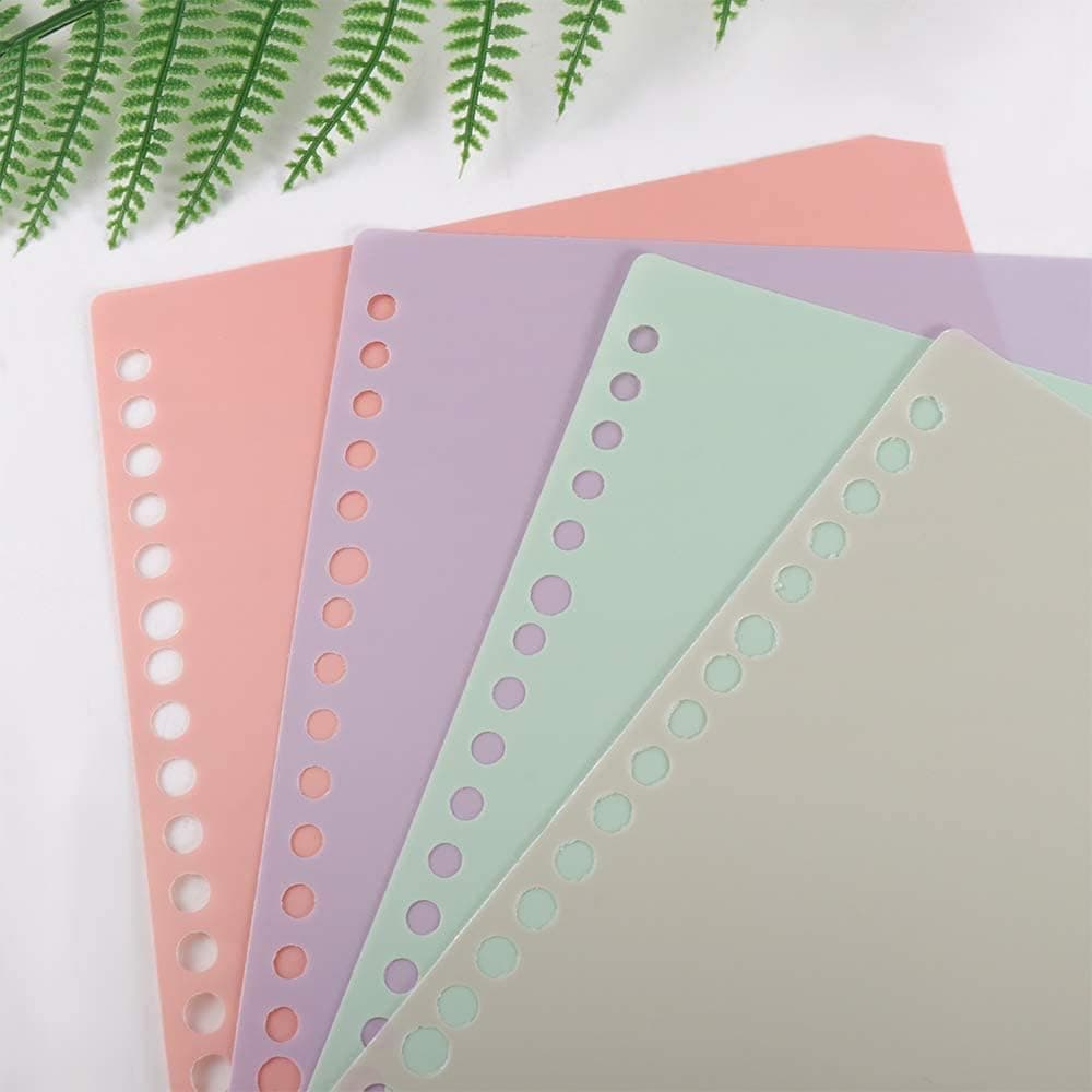 4Pcs/Set Multicolor Binder Dividers PVC Colored Insertable Index Page Tab Plastic Binder Index Dividers for Notebook Scrapbook Coil Book(A5) - Image 5