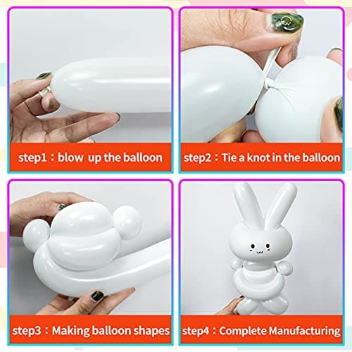 100Pcs clear 260 Balloons Clear Long Skinny Latex Balloon for Animal Ballons, Premium Quality Balloons for Beginners Baloons Making Kid's Carnivals Party Decoartion - Image 4