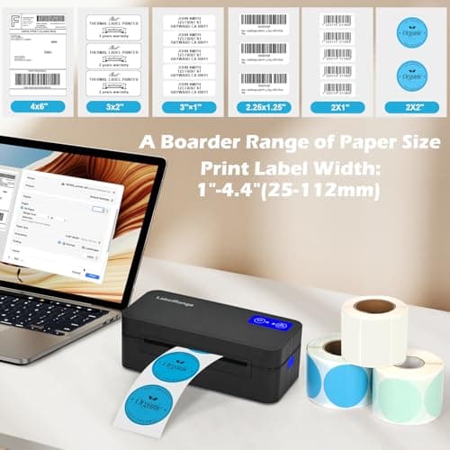 Bluetooth Thermal Label Printer for Mac, Windows, Phone, Tablet, Wireless 4x6 Shipping Label Printer for Shipping Packages, Support USPS, Ebay, Amazon, Pirate Ship - Image 4
