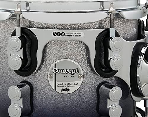 PDP By DW 7-Piece Concept Maple Shell Pack with Chrome Hardware Silver to Black Fade - Image 6