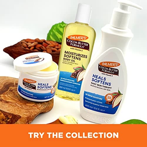 Palmer's Cocoa Butter Moisturizing Body Oil with Vitamin E, Radiant Looking Glow and Skin Hydration, Instant Absorption, Bath, Body and Shower, 8.5 Ounces - Image 7