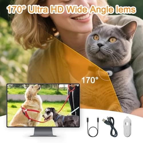 MITNOTY HD 1080P Pet Camera Collar with Video Record, Wireless Mini Sport Cam Built in WiFi, Small Body Action Cameras for Pet Supplies/Cycling/Travel/Walking - Image 2