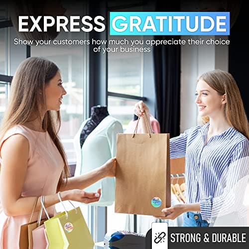 500 PCS Holographic Thank You for Supporting My Small Business Stickers – 1.5 Inch Round Self-Adhesive Waterproof Labels – Eye-Catching Packaging Seals for Orders, Gift Bags, Boxes & Envelopes - Image 4