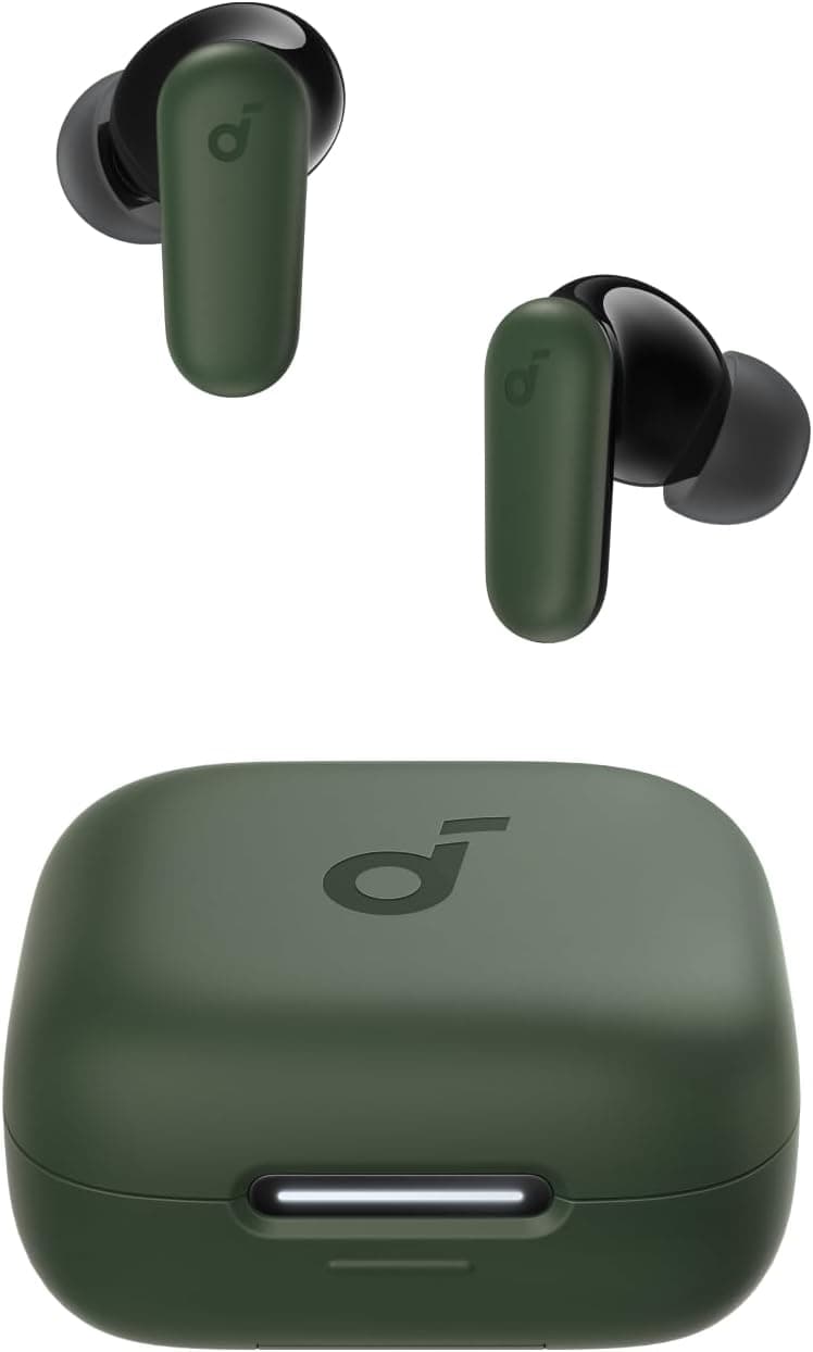 Amazon.com: Soundcore P30i by Anker Noise Cancelling Earbuds, Strong and Smart Noise Cancelling, Powerful Bass, 45H Playtime, 2-in-1 Case and Phone Stand, IP54, Wireless Earbuds, Bluetooth 5.4 (Green) : Electronics