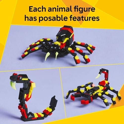 LEGO Creator 3 in 1 Wild Animals Surprising Spider Toy - Building Toy with 3 Build Options, Spider, Scorpion, or Snake - Animal Figures for Kids, Boys & Girls, Ages 7+ - Gift Idea for Birthday - 31159 - Image 4