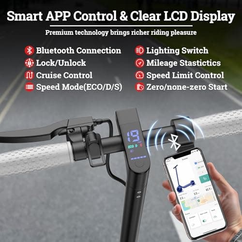 Electric Scooter - 8.5" Solid Tire, Powerful 350W Motor, Top Speed 19 MPH, Max 16 Miles Ranges, Load 264LBS, Aluminum Alloy Frame Foldable Commuting Escooter for Adults & Teens - Image 3
