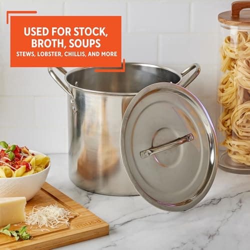 IMUSA 12 Quart Stainless Steel Stock Pot with Lid - Image 5
