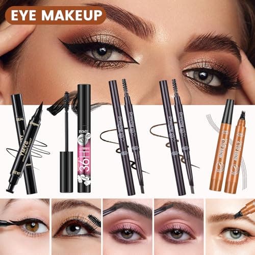 All in One Makeup Kit, Makeup Kit for Women Full Kit, Make Up Gift Set for Women, Makeup Essential Bundle Includes Foundation Eyeshadow Palette Concealer Lipstick Eyeliner Mascara Cosmetic Brush Set - Image 4