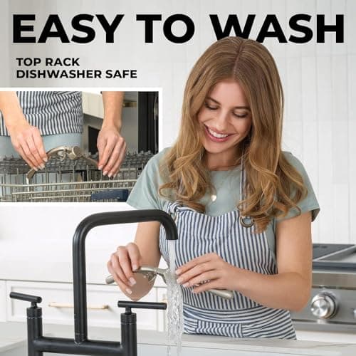 Zulay Kitchen Premium Garlic Press Set - Rust Proof & Dishwasher Safe Professional Garlic Mincer Tool - Easy-Squeeze, Easy-Clean with Soft, Ergonomic Handle - Silicone Garlic Peeler & Brush (Silver) - Image 7