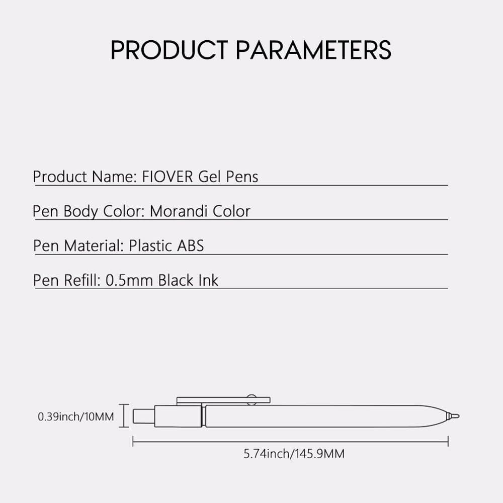 FIOVER 5 piezas de bolígrafos de gel con tinta de secado rápido, bolígrafos retráctiles de punta fina, bolígrafos de gel de bola rodante con tinta negra, escritura suave para escuela, oficina y hogar Morandi 1 cuenta (paquete de 5) - Image 8