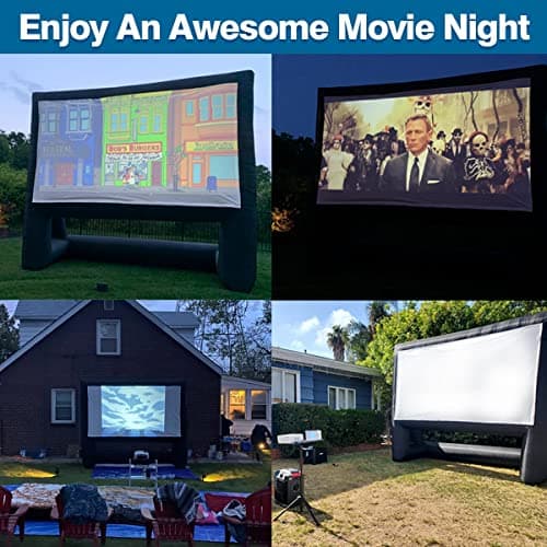 XHYCPY 16ft Inflatable Movie Screen Outdoor Projector Screen with Air Blower Storage Bag - Front/Rear Projection, Easy Set Up Blow Up Screen for Backyard Movie Night, Theme Parties, Celebrations - Image 5