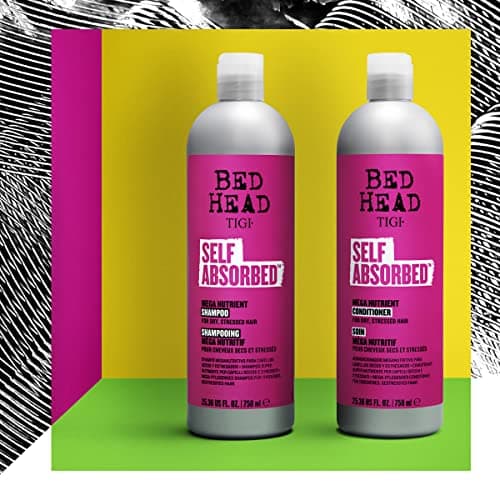 Bed Head by TIGI Frizz Control Shampoo and Conditioner Set for Dry Hair, Self Absorbed Nourishing Hair Care to Visibly Repair and Strengthen Hair From Within, 25.36 Fl oz, 2 Pack - Image 6