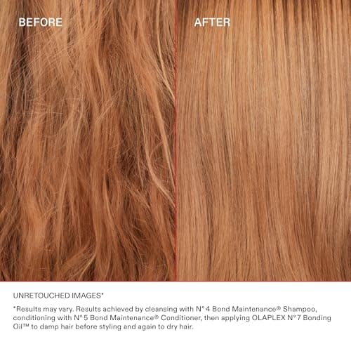 Olaplex No. 7 Bonding Oil, Concentrated High Shine Oil, Heat Protectant, Visibly Smooths & Softens Hair, Added Color Vibrancy, Up to 72 Hour Frizz Control, For All Hair Types, 1 fl oz - Image 6
