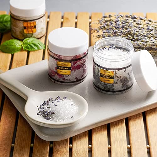 Gifts for Women Who Have Everything, Epsom Bath Salts Gift Basket Set, Relaxing Self Care Salt W/Essential Oil, Christmas Gifts for Mom, Lavender, Eucalyptus, Lemon, Coconut, Tea Tree, Honey Almond - Image 5
