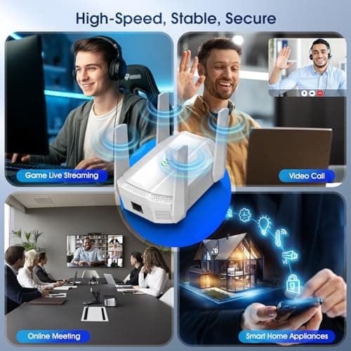 2025 Fastest AX3000 WiFi 6 Extender, Dual Band WiFi Extender Signal Booster, Internet Booster with Gigabit Ethernet Port, Covers Up to 12,000sq.ft and 99 Devices, Faster Speed and Easy Setup, White - Image 7