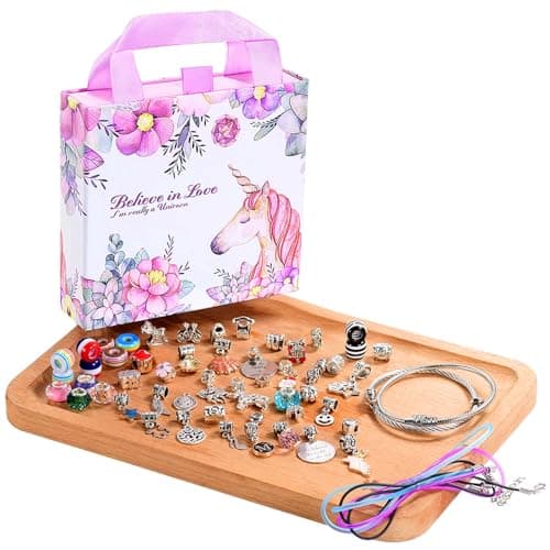 COO&KOO Charm Bracelet Making Kit, A Unicorn Girls Toy That Inspires Creativity and Imagination, Crafts for Girls Ages 8-12 with Jewelry Making Kit Perfect Gifts for 6 7 8 9 10 Girl Self-Expression! - Image 2