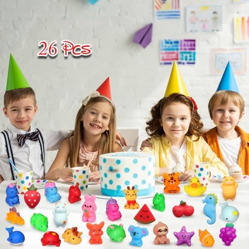 nobasco Squishies, 26 Pack Mochi Squishy Toys - Kawaii Cat Squishys Slow Rising Animals - Party Favors, Goodie Bag, Birthday Gifts, Mini Squishies Stress Reliever Toy - Image 5