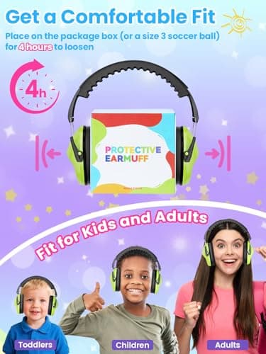 Dr.meter Ear Muffs for Noise Reduction: 27.4SNR Noise Cancelling Headphones for Kids Adults, EM100 Adjustable Hearing Protection Earmuffs for Monster Jam, Autism Sensory, Concerts, Fireworks - Image 6