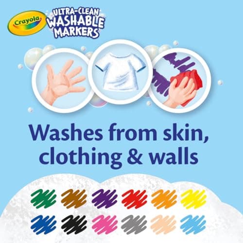 Crayola Broad Line Markers (12 Count), Washable Markers for Kids, Assorted, Back to School Essentials, Teacher Classrooms Must Have, School Supplies, 3+ - Image 4