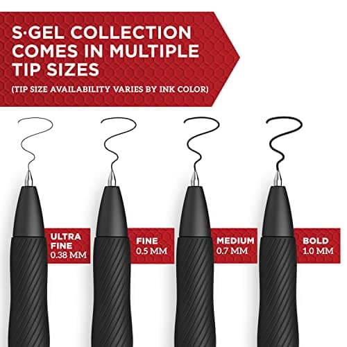 Sharpie S-Gel Gel Pens, Black Barrel, Medium Point (0.7mm), Black Gel Ink Pens, 12 Count - Home, Office, School, Journaling, Writing, Note-Taking, Teacher Supplies - Image 2