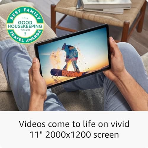 Amazon Fire Max 11 tablet (newest model) vivid 11” display, all-in-one for streaming, reading, and gaming, 14-hour battery life, optional stylus and keyboard, 128 GB, Gray, without lockscreen ads - Image 2