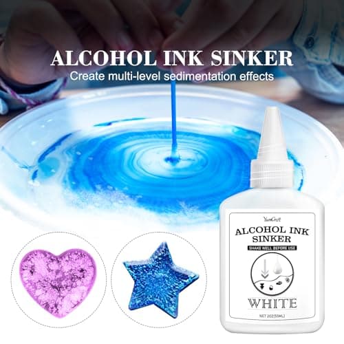 White Alcohol Ink for Epoxy Resin - 4 Ounce White Color Alcohol-Based Resin Ink for Resin Petri, Resin Tumblers, Coaster Making, White Alcohol Paint Epoxy Resin Pigment for Painting, Yupo, Resin Art - Image 4