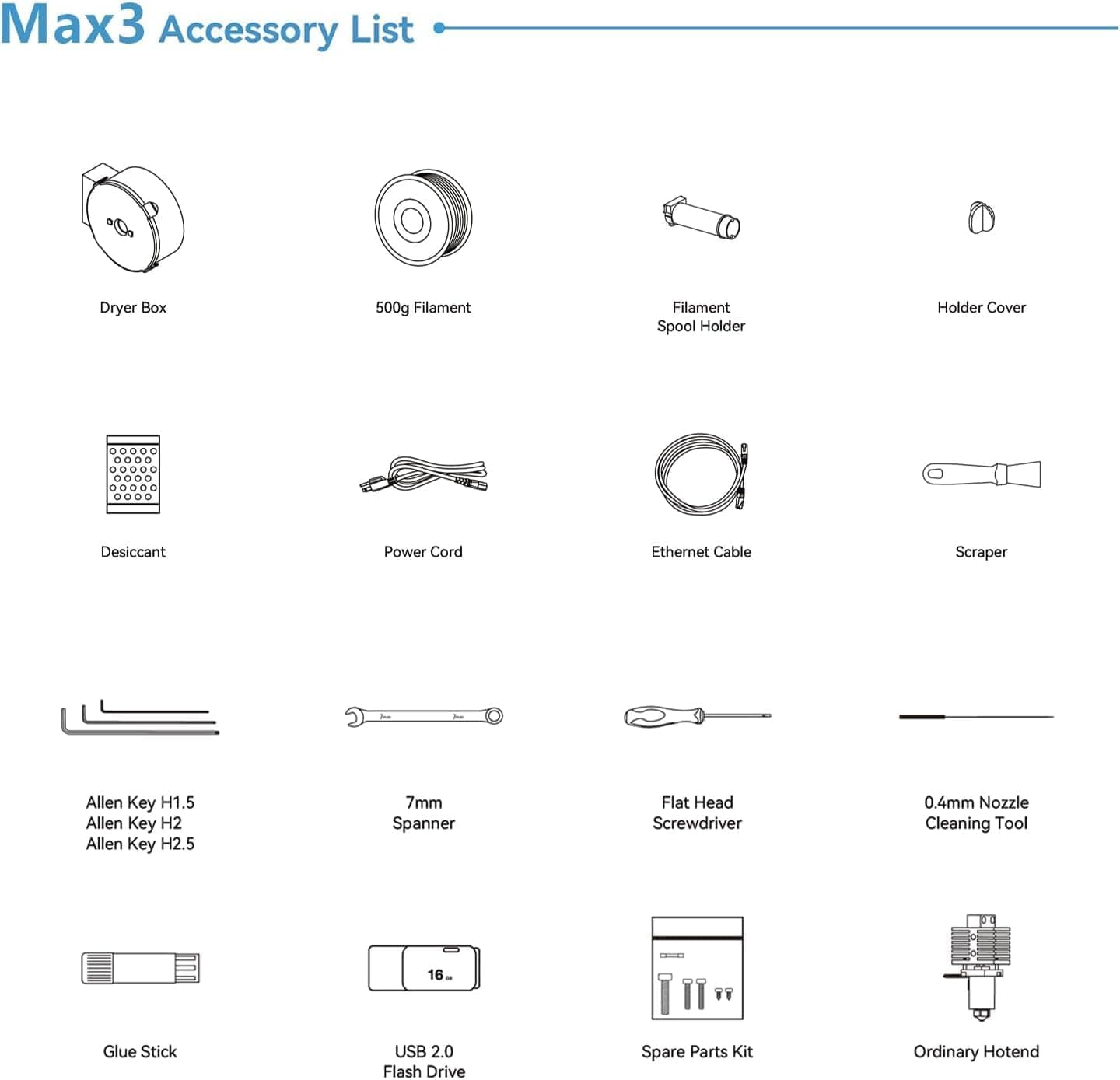 QIDI MAX3 3D Printer, High-Speed Large Size 3D Printers, 600mm/s Fast Print, Fully Auto Leveling, 65℃ Chamber Heat, All-Around & High Precision Industrial Grade, Large Printing Size 12.8×12.8×12.4" - Image 8
