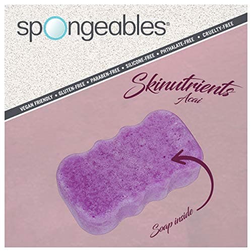 Spongeables Body Wash in a 20+ Wash Sponge, Acai Berry, 1 Count - Image 3