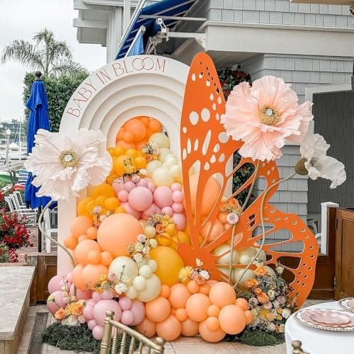 Amazon.com: 160Pcs Pink Yellow Orange Balloon Garland Arch Kit, Pastel Pink and Yellow Latex Balloons for Baby In Bloom Birthday Bee Bear Lemon Theme Groovy Thanksgiving Harvest Party Decorations : Home & Kitchen - Image 6
