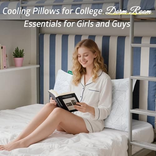 BETU Cooling Pillow Queen Size, Shredded Memory Foam Cool Pillow for Hot Sleepers, Adjustable Firm Soft Support Bed Pillows Perfect for Back Neck Pain and Side Sleeping with Pillow Case Cover, White - Image 3