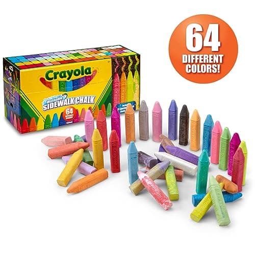 Crayola Ultimate Washable Chalk Collection (64ct), Bulk Outdoor Sidewalk Chalk for Kids, Anti-Roll Sticks, Recess Toys for Kids, Back to School Gifts - Image 3