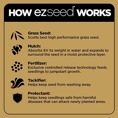 Scotts EZ Seed Patch & Repair Sun and Shade Mulch, Grass Seed, Fertilizer Combination for Bare Spots and Repair, 3.75 lb, Brown - Image 8